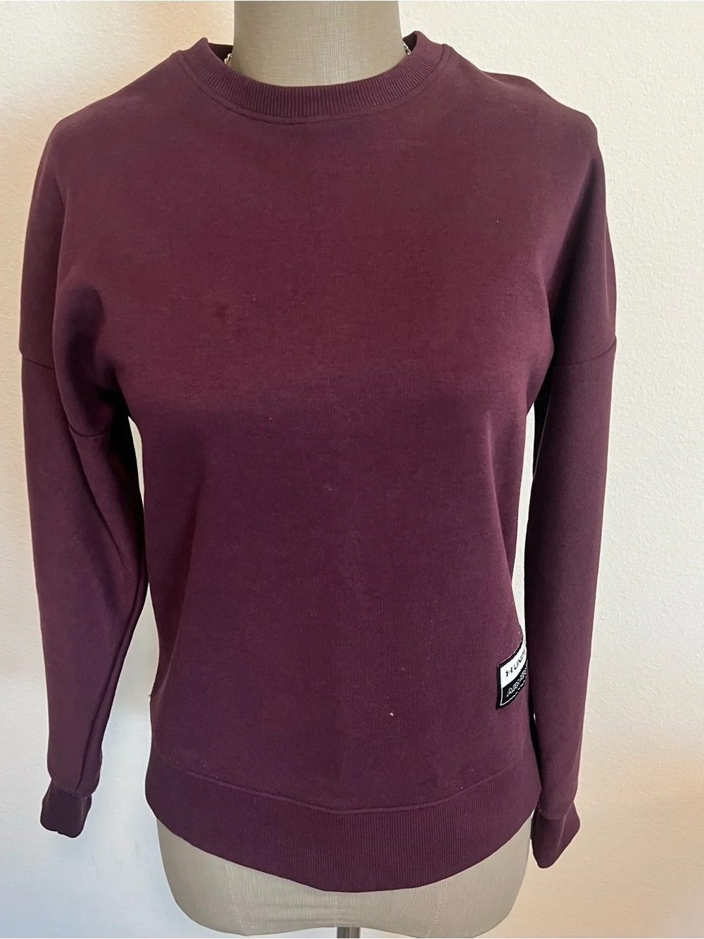 Under Armour Burgundy Crewneck Pullover with White Logo